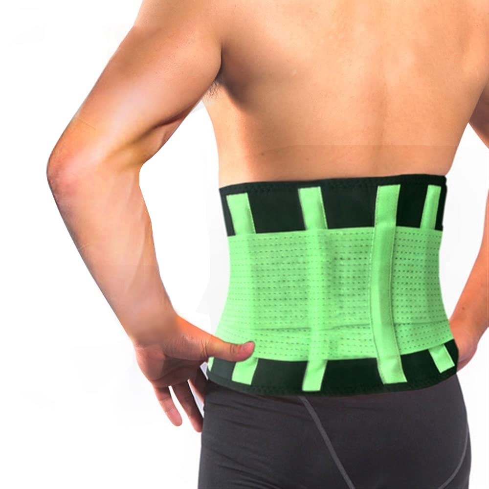 CMBSSTFC Taillengürtel für den unteren Rücken, für Männer und Frauen, verstellbar, atmungsaktiv, Lendenwirbelstütze, Taille, Rückenkorrektur, Bauchdeckenstraffung, Sport, Fitness, Taillentrainer