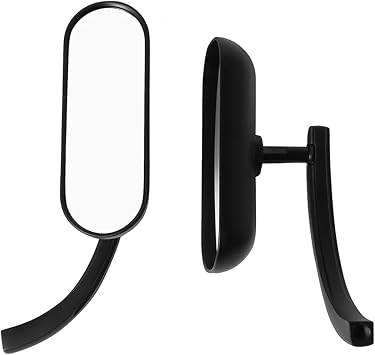 Motorbike Mirrors For Harley For Touring For Electra Glide For Dyna For Fatboy Sportster Motorcycle Rearview Mirror Black Mini Oval Side Mirror Mirror For MotorbikeBlack