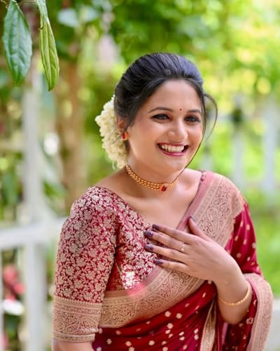 Image of Women's Kanjivaram Soft Silk Banarasi Saree With Blouse Piece | Banarasi Sari For Women | Saree with Blosepiece