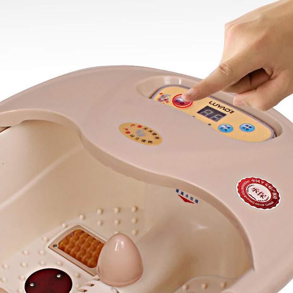 Masajeador de baño de SPA para pies, bañera de pies auática, pedicura, desintoxicación de pies, Lavabo, Cubo con Rodillos de Masaje Infrarrojos Vision