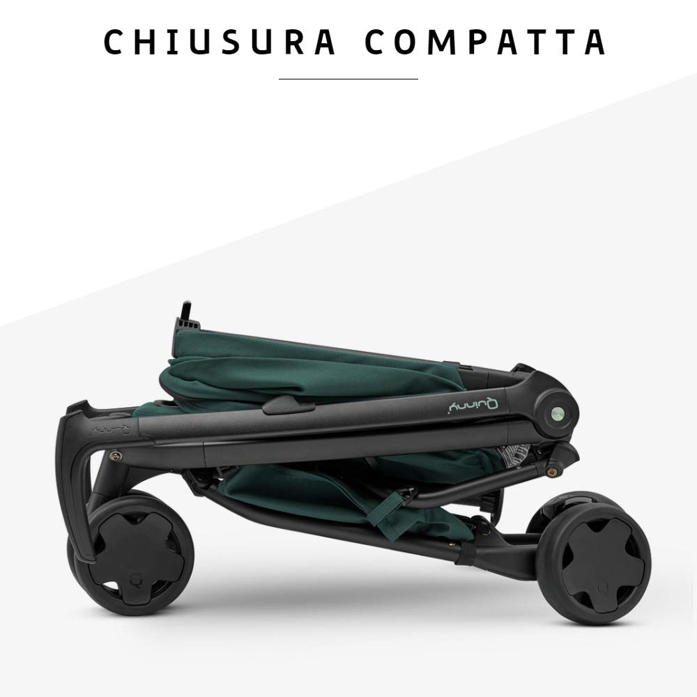 Quinny Zapp Flex, Passeggino Leggero E Compatto, Con Seduta Reversibile Fronte Mamma E Fronte Strada, Reclinabile, 3 Ruote, 8800 g, Verde