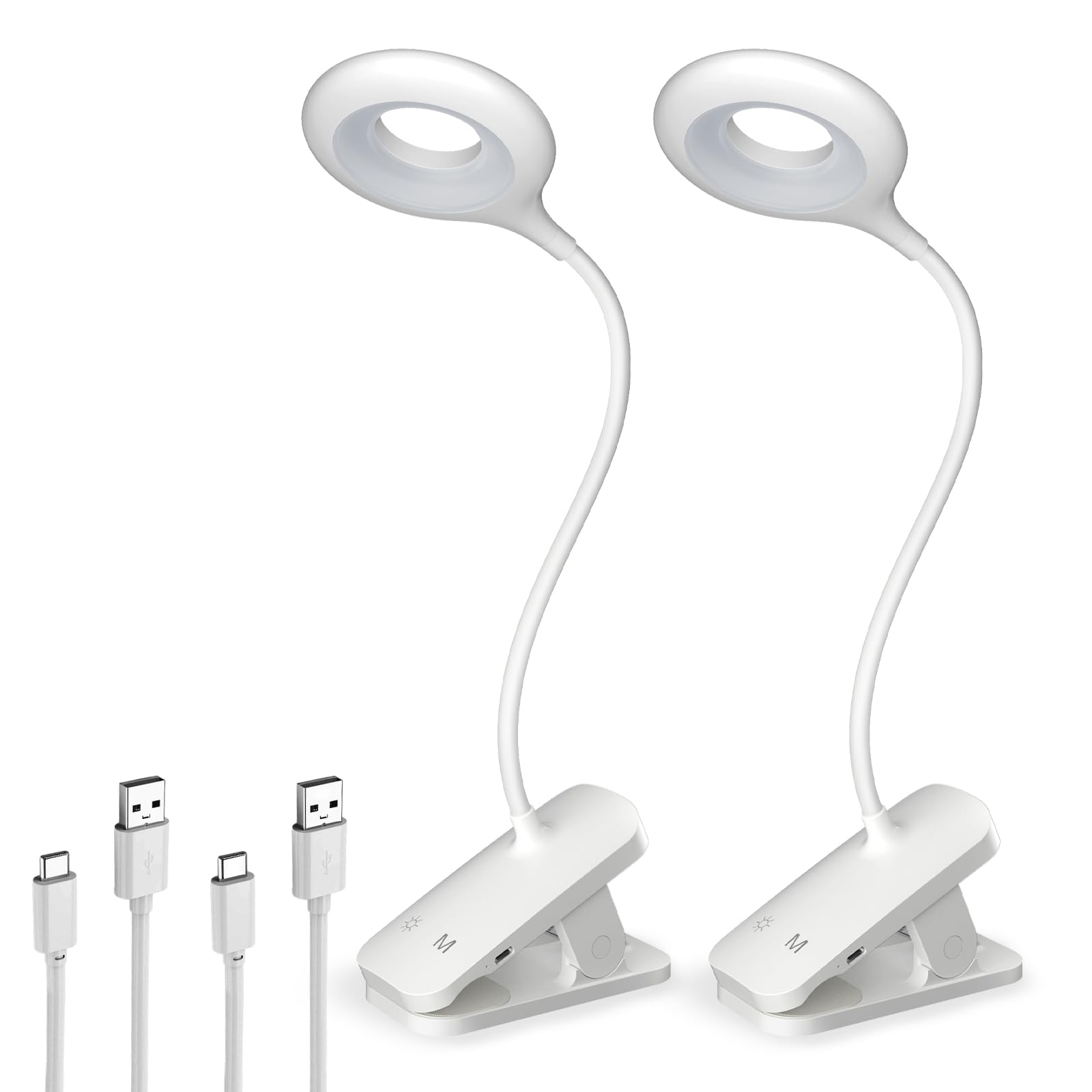 HECDSTLY 2 Pack Clip on LED Reading Light