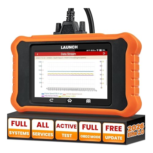 2026 LAUNCH Creader Elite V2.0 for Honda Acura OBD2 Scanner, Full Systems Bi-Directional Scan Tool, All Reset Services, Full OBD2 Code Reader, AUTOVIN, Battery Registration, Lifetime Free Update