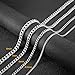 HZMAN 7mm Cuban Chain for Men Stainless Steel Men's Silver Chain Diamond Cut Hip Hop Link Chains Necklace 16-30 Inch (20in)