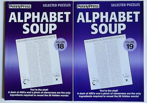 Volumes 18 and 19 of Alphabet Soup Puzzles from Penny