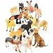 Liberty Imports Set of 18 Large Deluxe Dog Figurines, Toy Puppy Figures Canine Bulk Animal Variety Gift Pack (4-Inches)