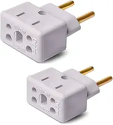 Kit com 02 Adaptadores Tomada Bob Esponja Benjamin 10A 20A Plug Pino Grosso 250v - Plugue Bivolt 110v 220v - CompleteStore®