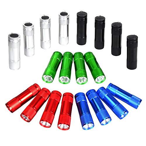 FASTPRO 20-Pack 100 Lumen （1W）Super Bright Aluminum LED Flashlights Set, with 60-Piece AAA