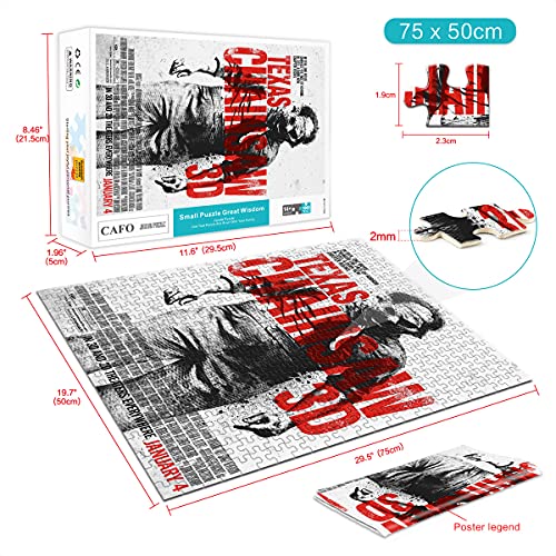 ZKSB Texas Chainsaw 3D Puzzle für Erwachsene 1000 Teile Spielzeug für Erwachsene 1000-teiliges Anime-Puzzle Sammelpuzzle… – Bild 8