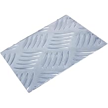 Aluminium Metal Sheet,Tread Sheet Plate Aluminium Chequer Aluminum Plate Treadplate for Parking Lots, Garages, Stairs,300mm x 300mm,Thick2mm200mm X 200mm,Thick5mm