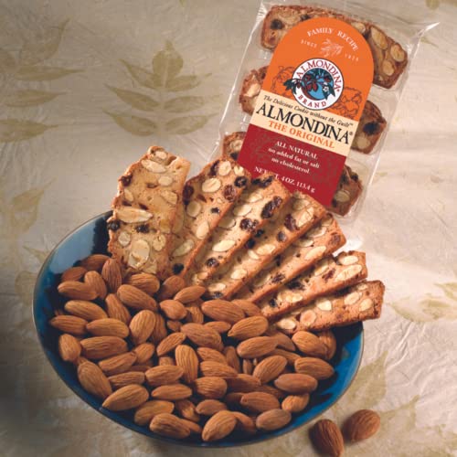 Almondina Almond Cookies, Original Flavor, Non-Dairy And Kosher Thin Cookies, Toasted With Natural Ingredients, Sweet And Crunchy Biscotti Snack, 4-Ounce Package (Pack Of 6) #TOP2