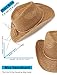 BESOOGII Straw Sun Beach Cowboy Hat for Women Short Brim Western Cowgirl Hat (US, Alpha, One Size, Khaki)