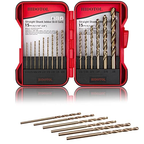 HIDOTOL Cobalt Drill Bit Set 15 PCS + 6PCS Free
