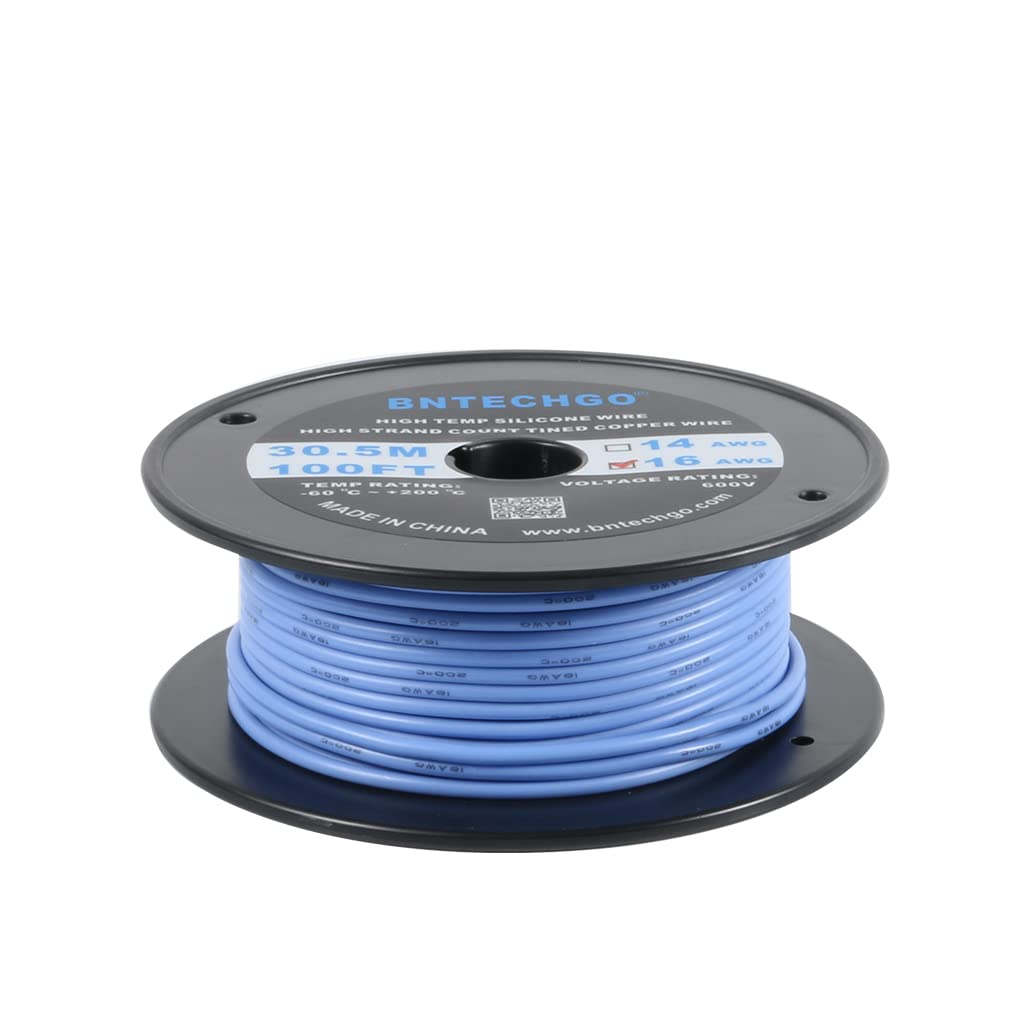 BNTECHGO Silikondraht 16 AWG, 30,5 M Violett – Flexibel, Verzinnter Kupferdraht Für Modellbau & Elektronik