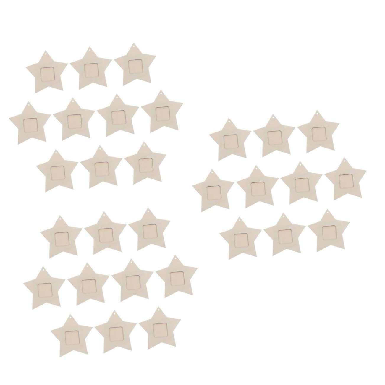 Garneck30 pcs wooden picture frame picture frames for crafts paintable picture hanging picture frame craft photo frame wood picture frame DIY photo frame hollow out branch