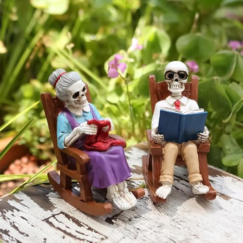 Figurines de squelettes en résine pour déco de table