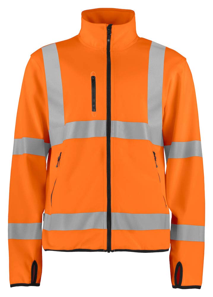 646105–1799-xl lumière Softshell haute visibilité pour homme, Orange/noir
