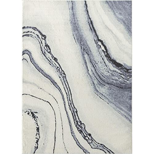 LUXE WEAVERS Tapete Azul 5x7 Moderno Abstracto miniatura 2