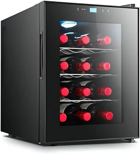 Refrigerador de vino de 12 botellas, bodega independiente para encimera de vino rojo, blanco, champán o vino espumoso, refrigerador de vino, control