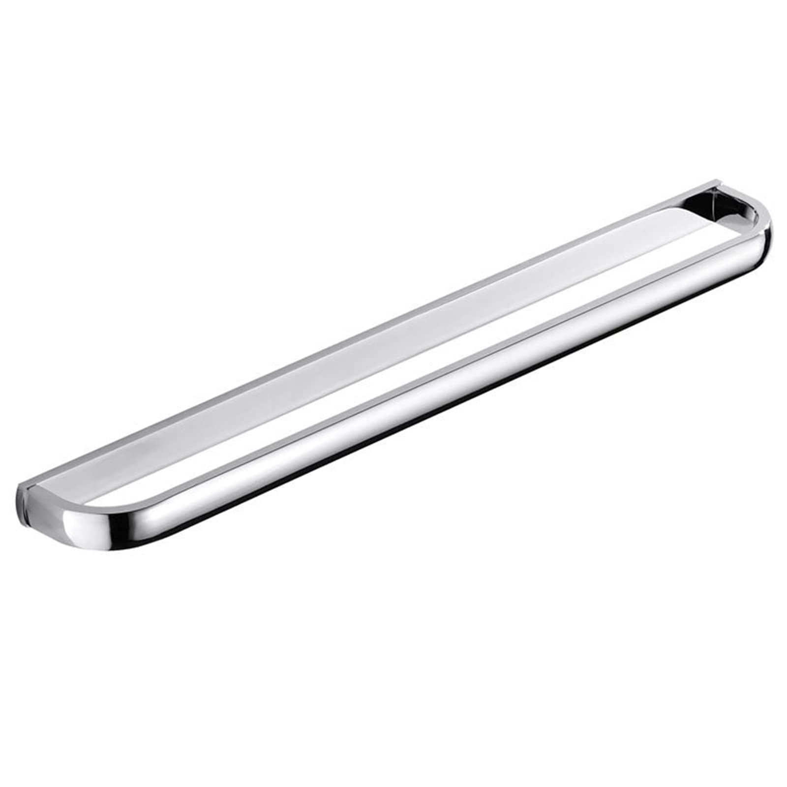 Porte-serviettes robuste en laiton contre l'humidité, double tige de 22" argent