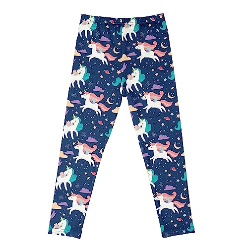 Girls' 3-Pack Printed Leggings Toddlers Active Stretch Leggings Little Kids Yoga Pants 3-10 Years2