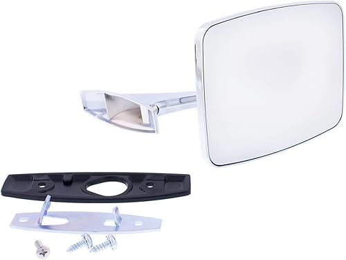 United Pacific C738710 Espejo lateral exterior lateral izquierdo para camiones ChevyGMC, fundido a presión y cromado - Espejo individual (lado LH)