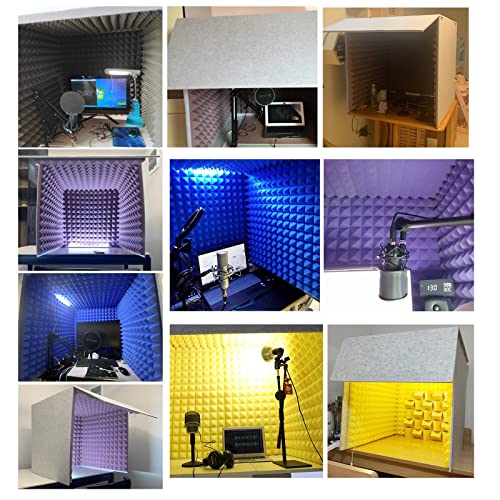 Ameerr Modelo 5223395 Paneles de Espuma Acústica, Cabina Portátil Aislante de Sonido 80x80x80cm miniatura 3
