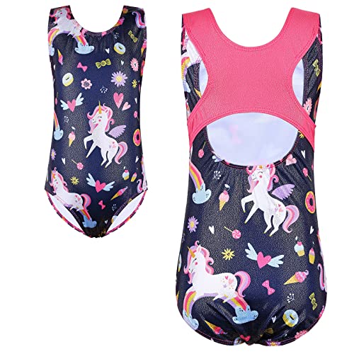 XFGIRLS Ärmellose einteilige Slips 3 bis 12 Jahre alte Mädchen Gymnastik Bodysuit Ballettkostüm Tanzkostüm Cover