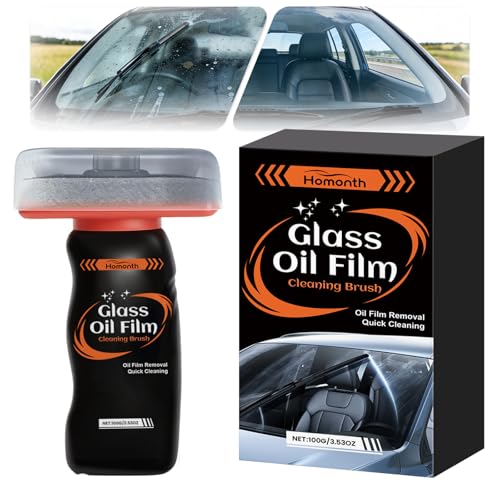 Glass Emulsion Cleaner & Shower-Glass Oil Film Remover Car Window Cleaner Windscreen Removes Stubborn Oil and Water Stains Suitable for Car Showers & Windows (1Pcs)