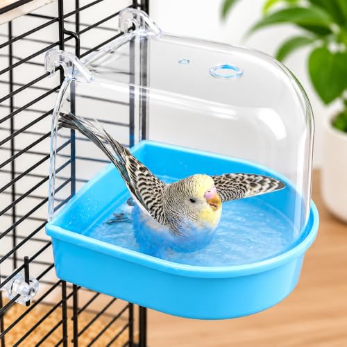 VAYINATO® Plastic Birds Bath Tub for Birds Cage Small Birds Bathi...