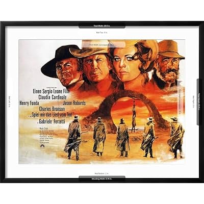 AllPosters Wall Art Print Once Upon a Time in the West, (AKA C'Era Una Volta Il West, Aka Spiel Mir Das Lied Vom Tod), 1968 on Black Frame, 24x18