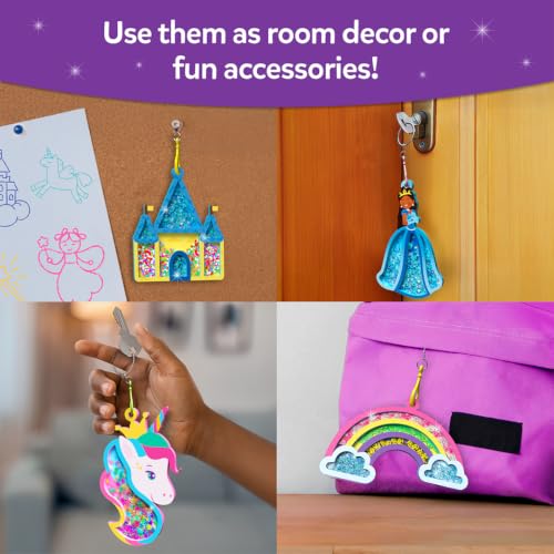 Image of Skillmatics Art & Craft Activity - Shake-its, Unicorns & Princesses, DIY Craft Kit with Keychains, Fun & Creative Travel Toys, Party Favours & Birthday Gifts for Girls & Boys Ages 4, 5, 6, 7, 8, 9