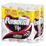 Personal VIP - Papel Higiênico Folha Dupla, Branco 24 unidades (Embalagem pode variar)
