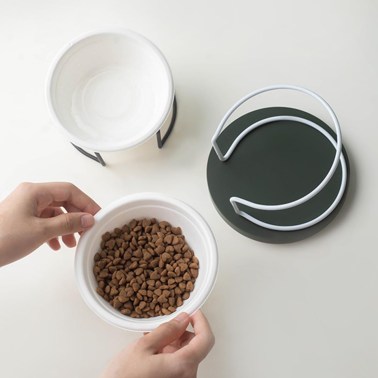 POPETPOP Cat Dog Rice Bowl Multi-Function Pet Feeding Bowl Disposable Easy Cleaning