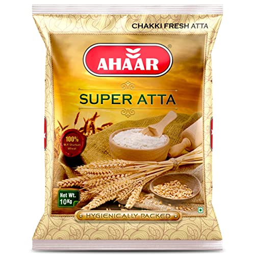 Image of Ahaar Super Atta 10Kg | 100% Natural MP Sharbati Wheat Flour