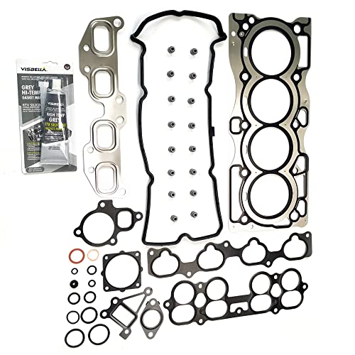 Image of Partsflow Engine Cylinder Head Gasket Set For Nissan Altima 2002-2006 For Nissan Sentra 2002-2006 2.5L 2500CC L4 DOHC 16V ENG. CODE inchQR25DE inch OE#HS54444, HS26261PT,HS3032G, HB3032, SL1000
