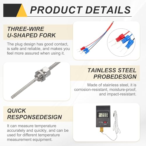 Thermocouple PT100 RTD inox pour réguler le chauffage industriel
