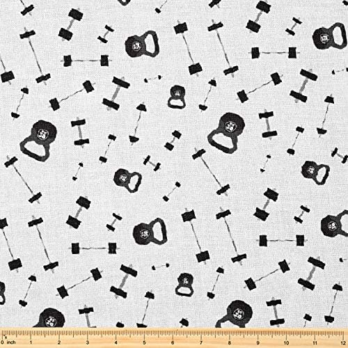 Miniatura 2 de Fabric by The Yard 58 pulgadas x 1 yarda Tela decorativa para coser acolchados, ropa, manualidades, decoración del hogar (equipo deportivo,