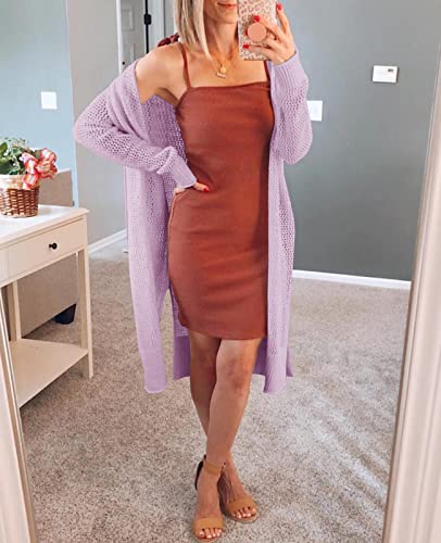 Image of Misassy Womens Open Front Knit Sheer Cardigans Summer Boho Lightweight Long Sleeve Kimono Long Sweater