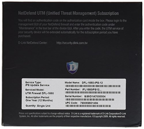 Image of NetDefend IPS 1-Year Subscription for DFL-1660