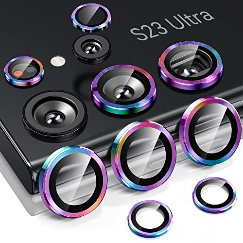 Hoerrye for Samsung Galaxy S24 Ultra Camera Lens Protector, Case-Friendly, Ultra-HD 9H Tempered Glass Screen Protector, Anti-Scratch, Space Titanium Military-Grade Drop Protection, Glitter Silver