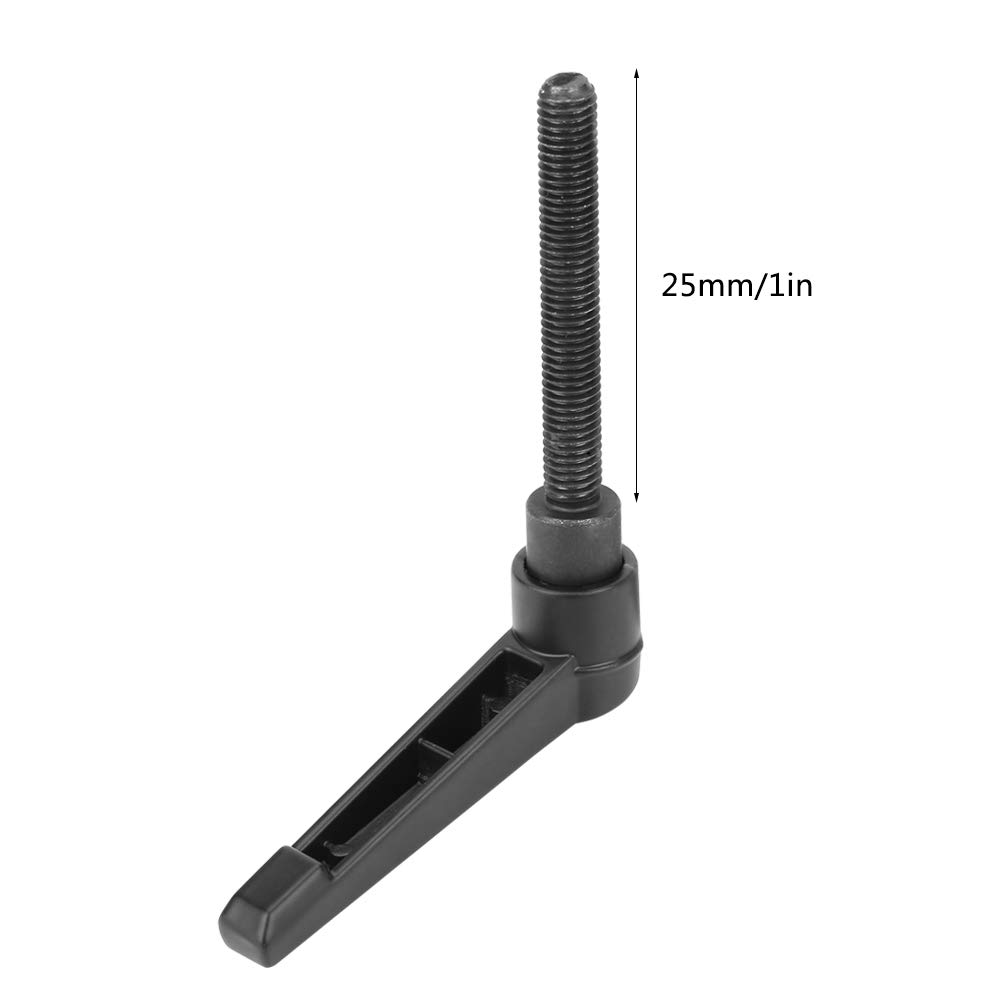 2 Maniglie A Leva Di Serraggio M8x30mm - Acciaio Inox 304 - Con Pulsante Di Blocco Rapido - Nero - Foto 3
