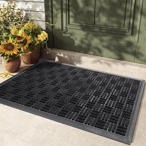 Felpudo impermeable para entrada de casa, porche y garaje lavable de 24 * 36 pulgadas 3