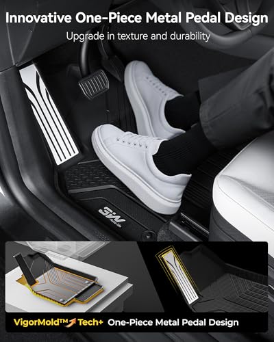 Image of 3W Tesla New Model Y Juniper Floor Mats and Cargo Liners, TPE Floor Liner for 2025 2026 Model Y, Trunk Mats & Seat Back Cover Protector, Tesla Model Y Juniper Accessories(Not For Standard), Vigormold