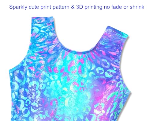 Image of Domusgo Gymnastics Leotards for Girls Sparkly One Piece Biketard Size 1-10Y