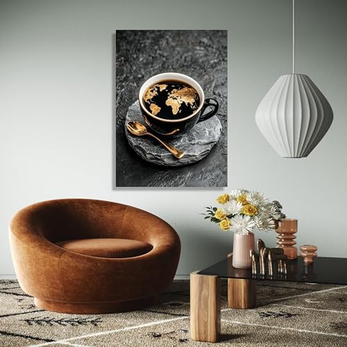 Tableau sur le thème du voyage et café chic pour salon