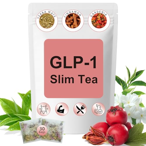 GLP-1 Detox Tea,7 Carefully Selected Plant-Based Ingredients to Complement Balanced Eating Habits,Yerba Mate, Cinnamon, Gardenia & More, No Sugar or Artificial Additives–30Tea Bags (1 Pack)