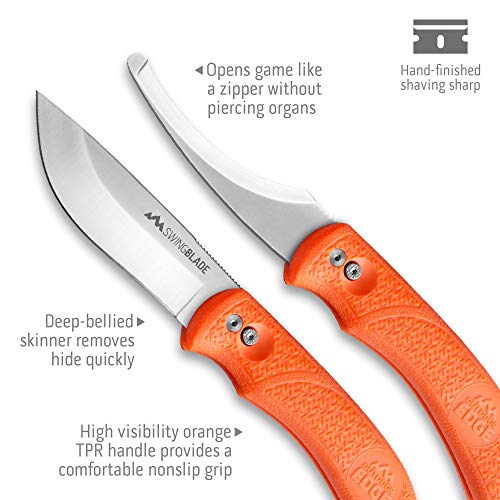 Outdoor Edge 2813-0039 Swingblaze - Two Blades In One, Rotating Skinning And Gutting Fixed Blade Hunting Knife thumb #3