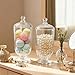 Woaiwo-q 24fl oz Glass Candy Jars with Lids,3 Pack Apothecary Jars,Storage Jar for Candy, Cookies, Snacks, Kitchen Pantry, Clear Glass Jar for Countertop Display & Party Favors