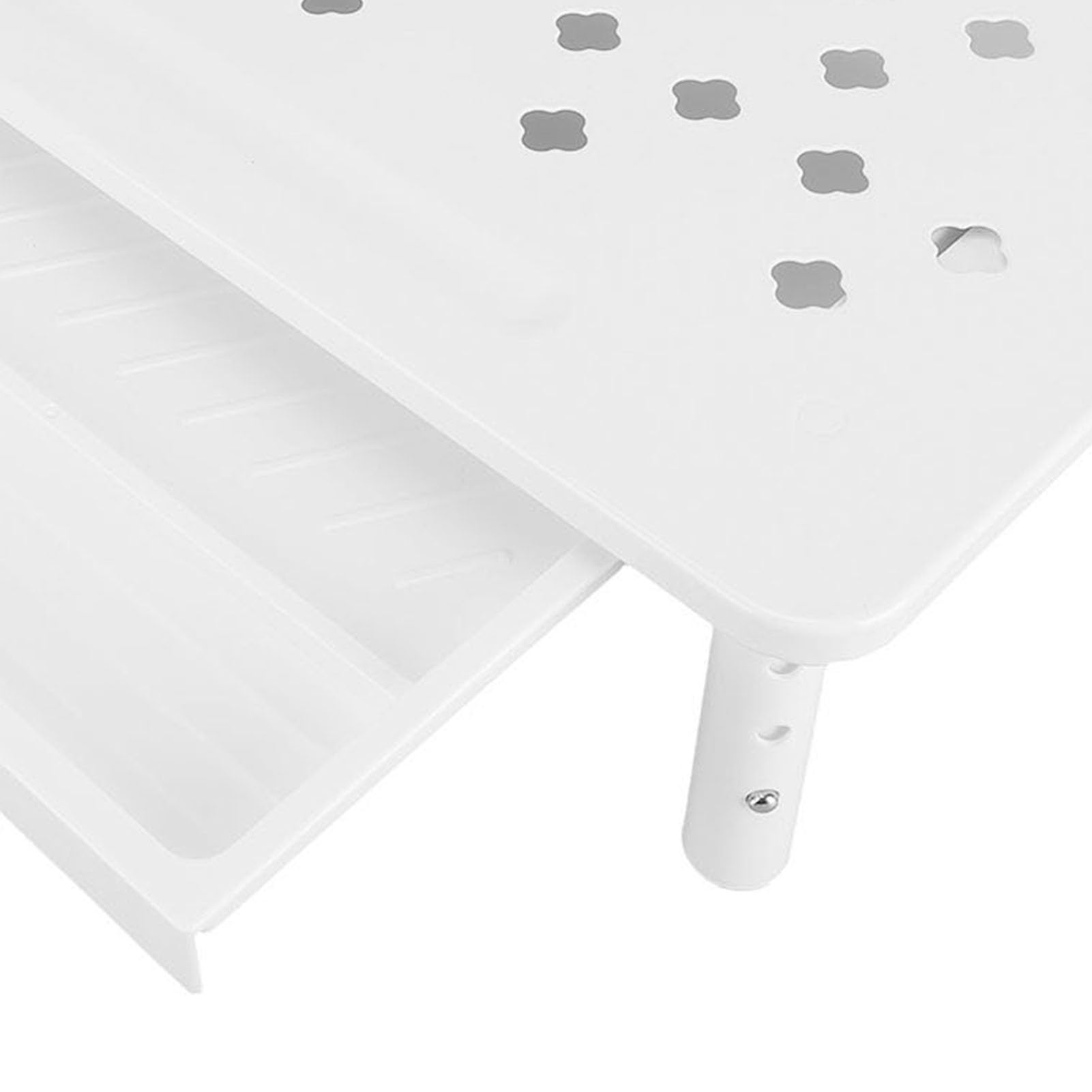 Standing Desk Height Adjustable Carbon Steel 3 Levels Ventilation Holes with Drawer for Laptop Riser Printer Shelf Document — view 7